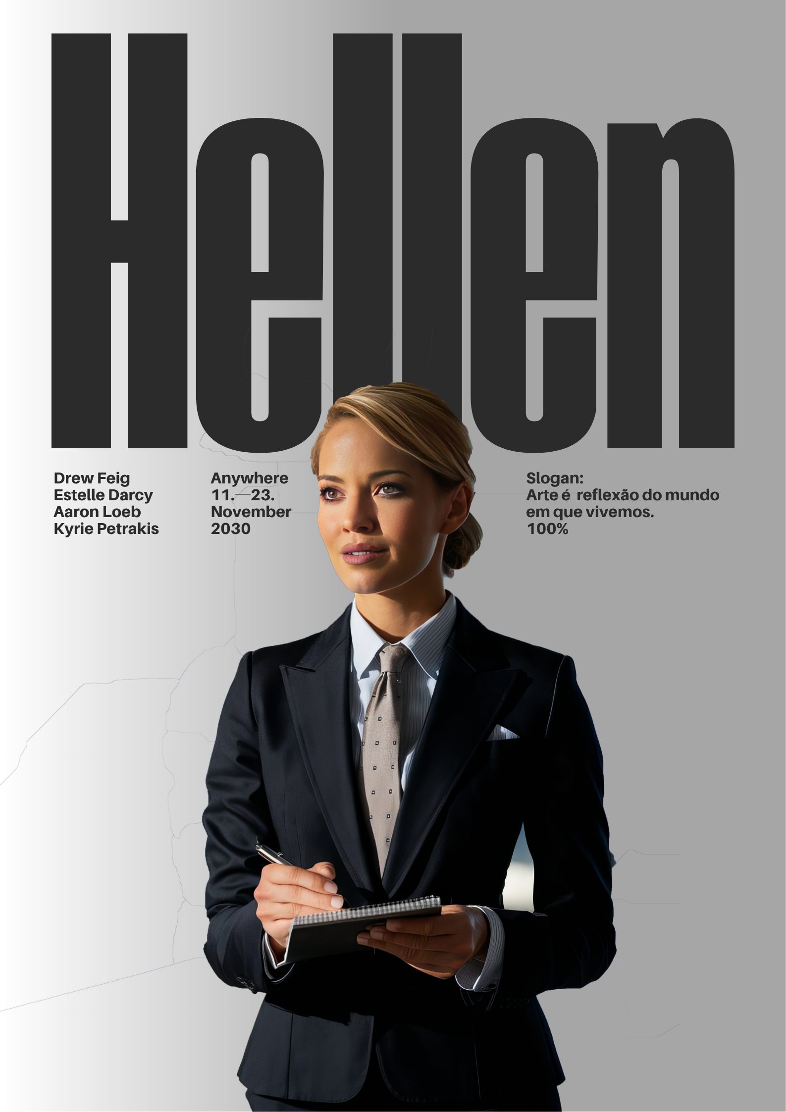 Minimalist Typography Simple Personal Art Exhibition Poster